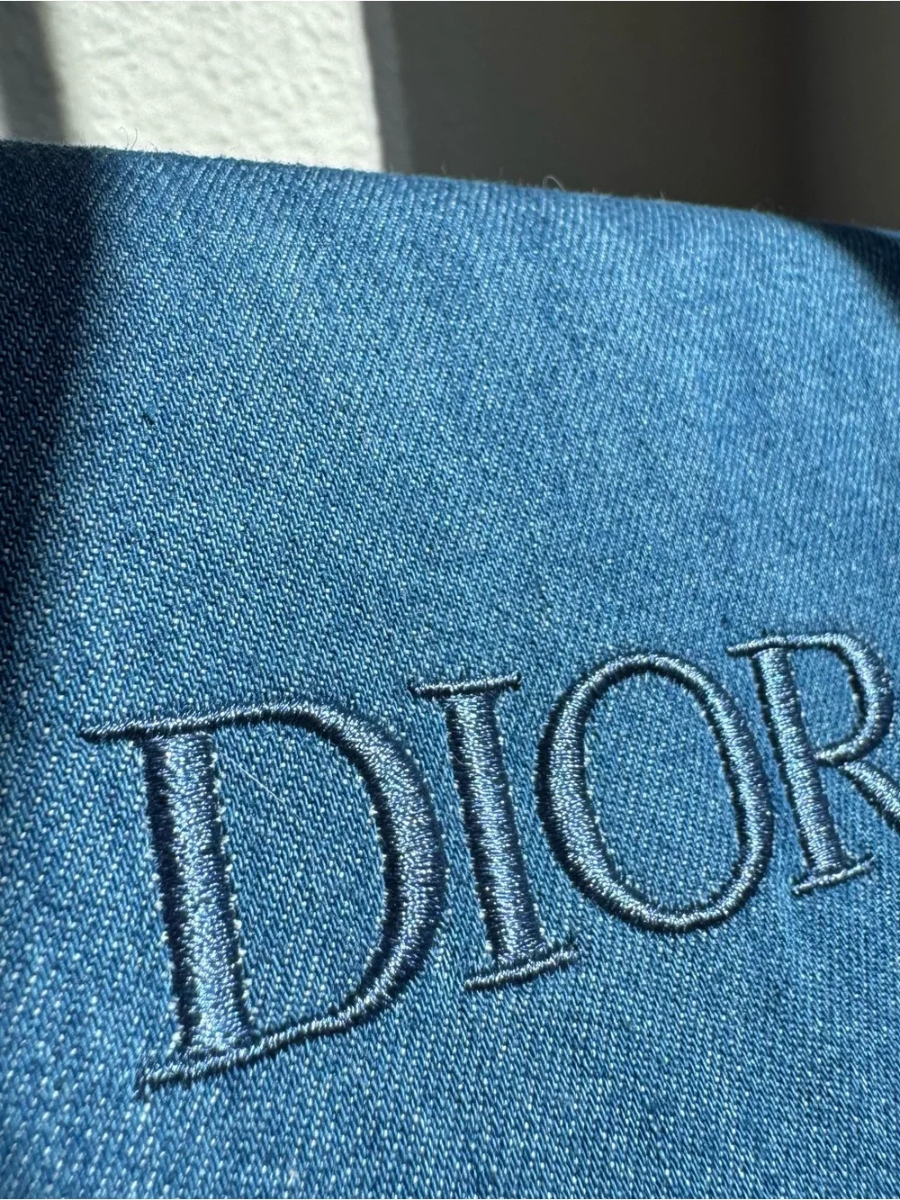 Dior Beauty Blue Denim Cosmetic Pouch Star Charm New